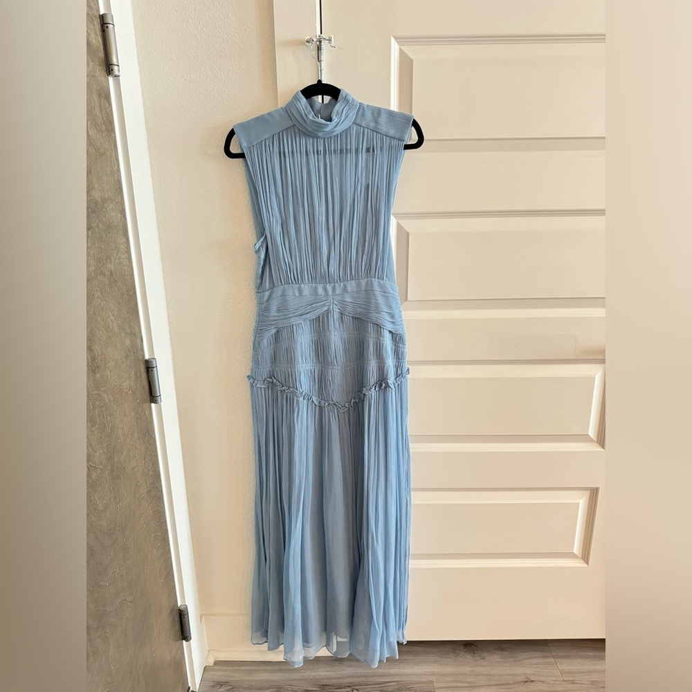 Shona Joy Dusty Blue Formal Chiffon Dress